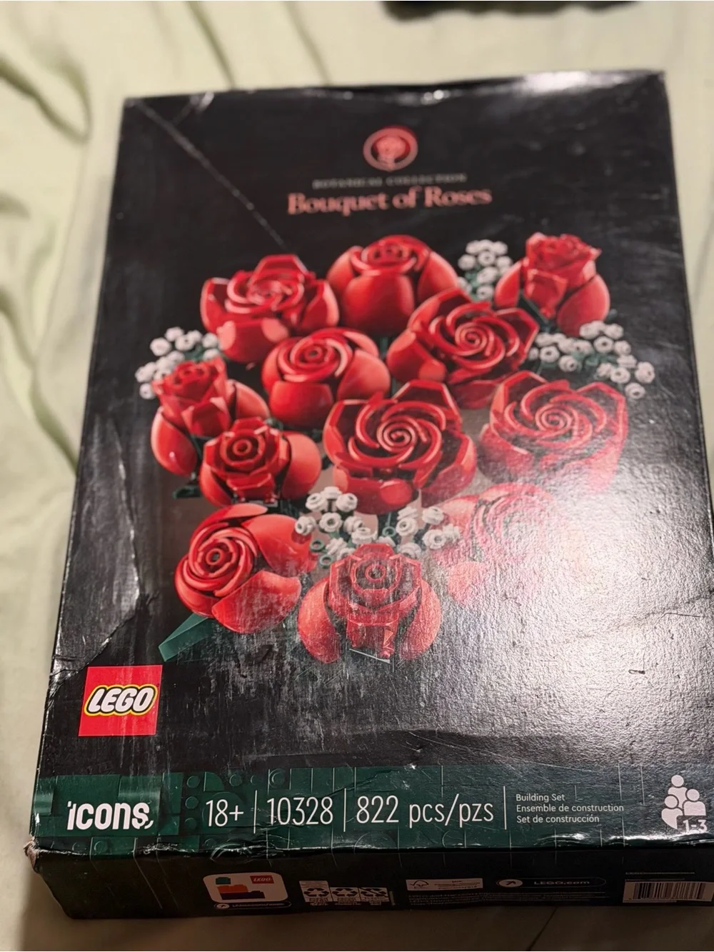 Lego Icons Bouquet of Roses - Red with White Accents